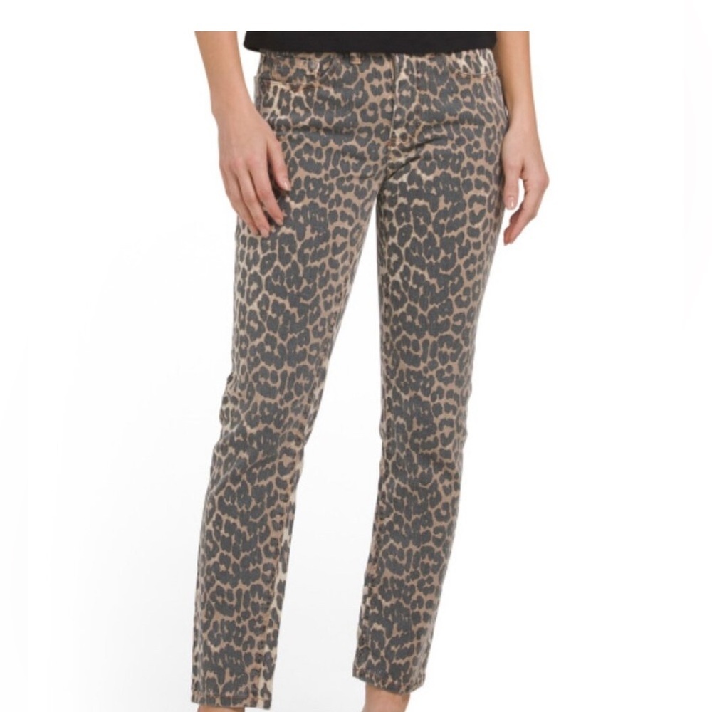 NWT OAT NEW YORK Women’s Animal Print Straight Leg Jeans 0/25